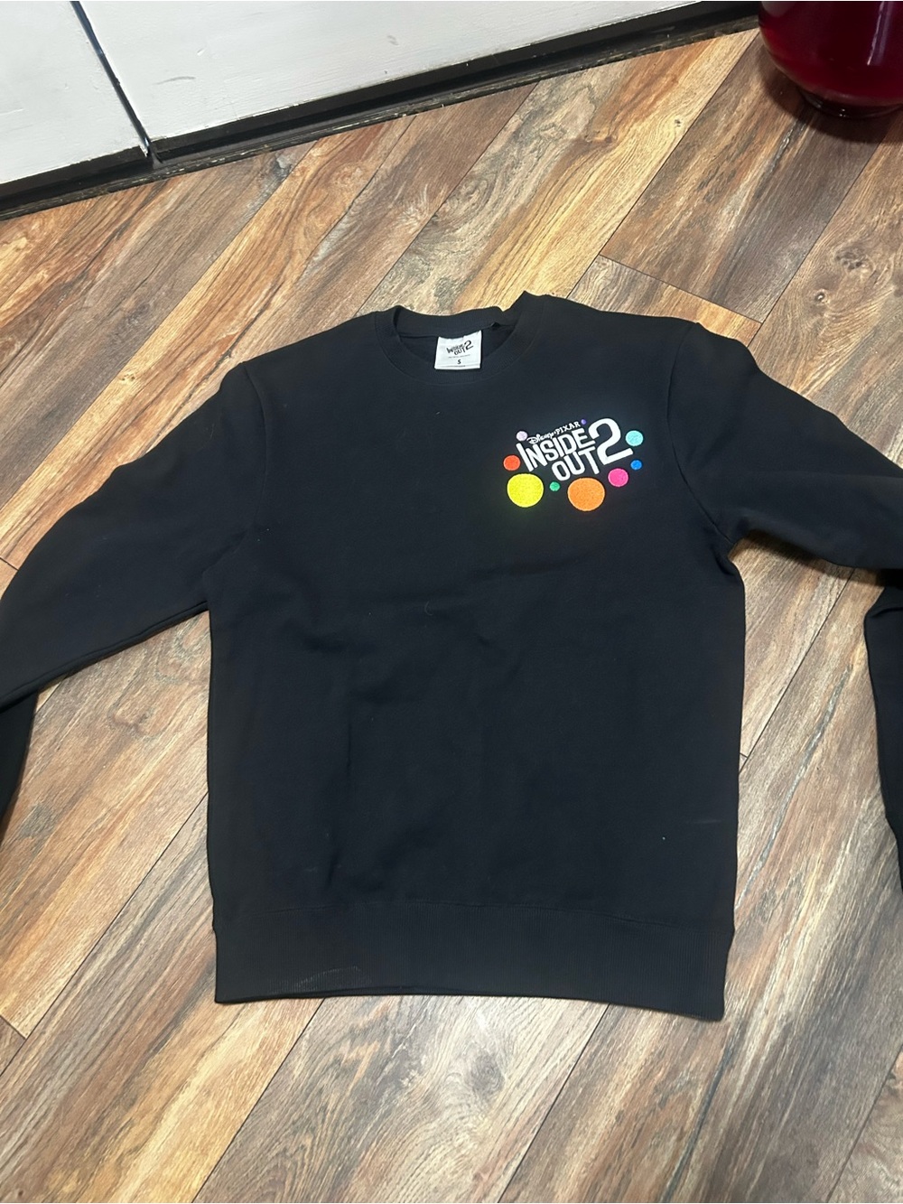 Disney Pixar Inside Out 2 Promo Black Sweatshirt Official Size S Crew Promotiona